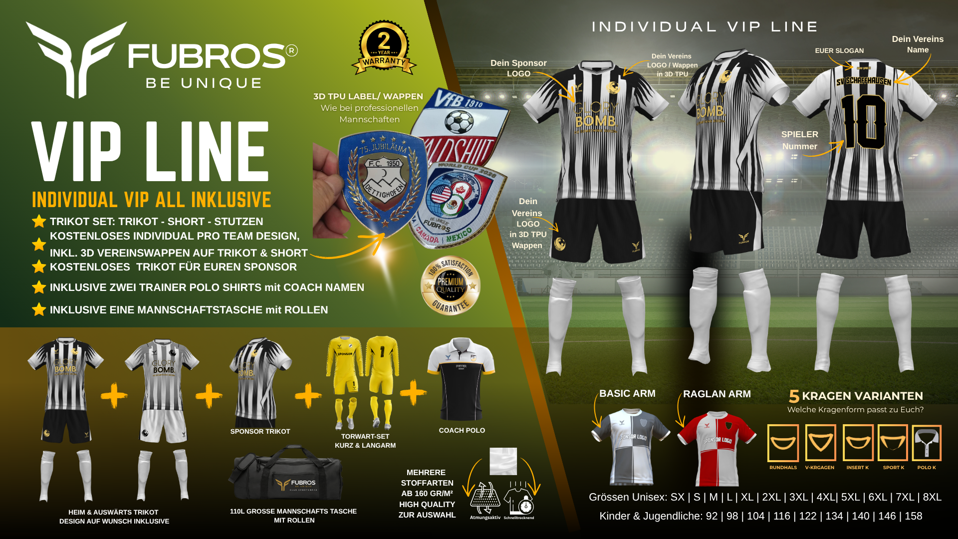 fubros trikot set vip line